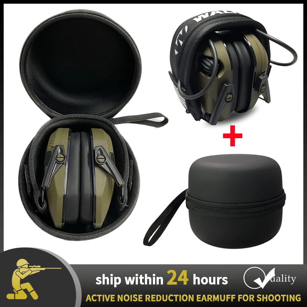 Hot!Earmuffs Active Headphones with Case for Shooting Electronic Hearing protection Headset Noise Reduction hunting headphone