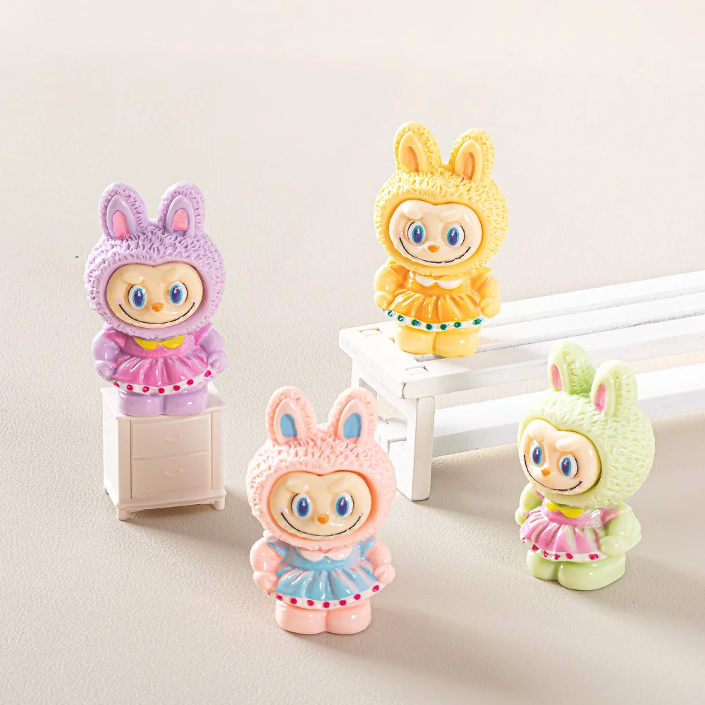 

New 10pcs/Set Labubu cartoon dress doll Cute Labubu accessories kawaii doll Wenchuang desktop ornaments Toys