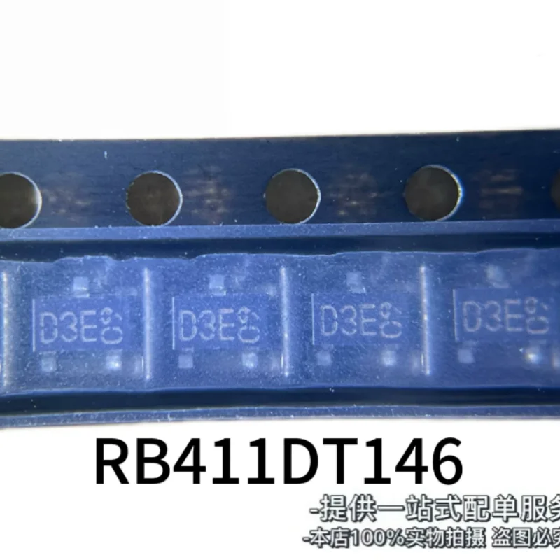 100PCS RB411D SOT-23-3 SC-59 SMD Schottky Barrier Diode 40V 500mA Low Forward Voltage Fast Switching Diode New Original In Stock