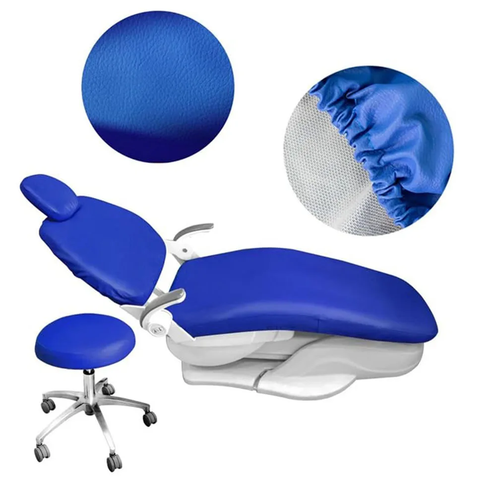 Dental Chair Cover Unit PU Leather 4pcs/set Dental Seat Elastic Waterproof Protective Protector Dentist Equipme Dentistry Lab