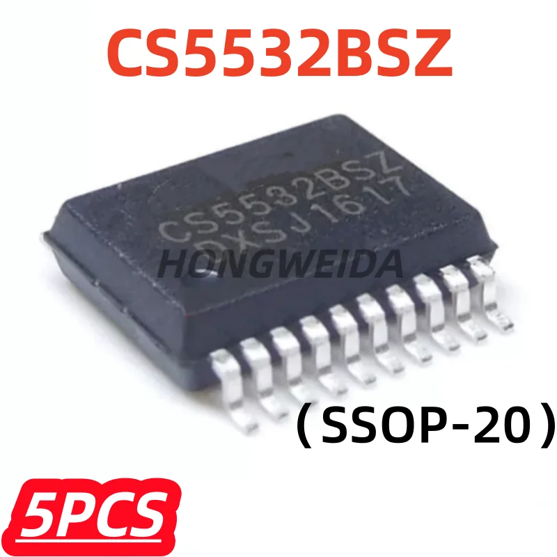 5Pcs/lot 100% New CS5532BSZ CS5532-BSZR CS5532-BSZ SSOP20 Ultra Low Noise Analog-to-digital Converter
