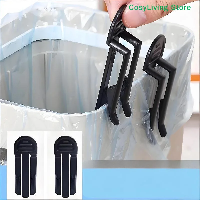 [CL]10Pc Durable Plastic Garbage Bag Clips - Easy Waste Bin Holder, Trash Can Securing Gadgets For Home Organization[CL]