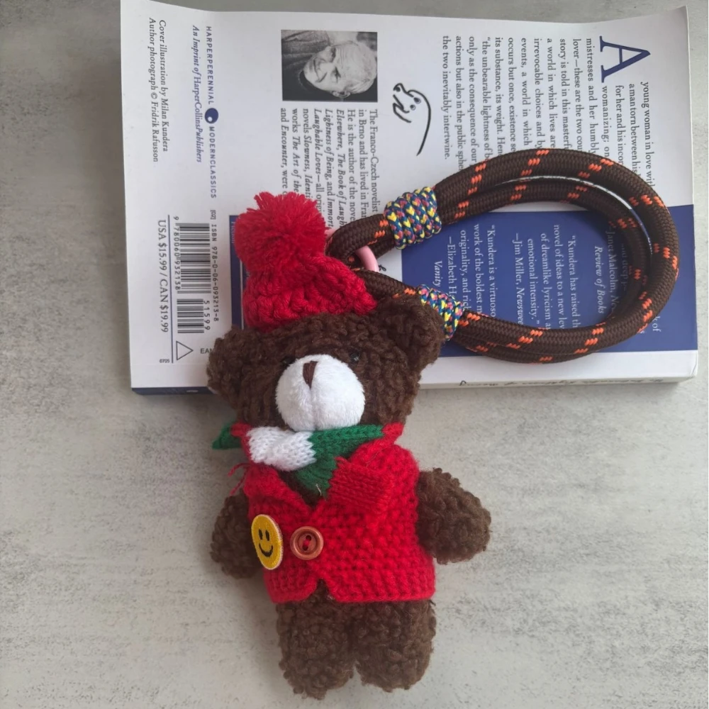 

diy pure handmade teddy bear doll pendant cute plush doll bag charm charm