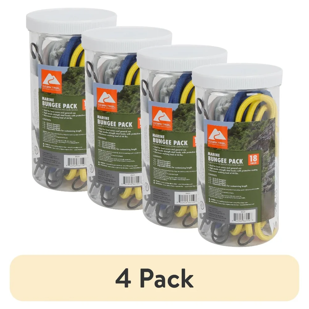 

(4 pack) 18 Piece Marine Bungee Pack, Model BT6159