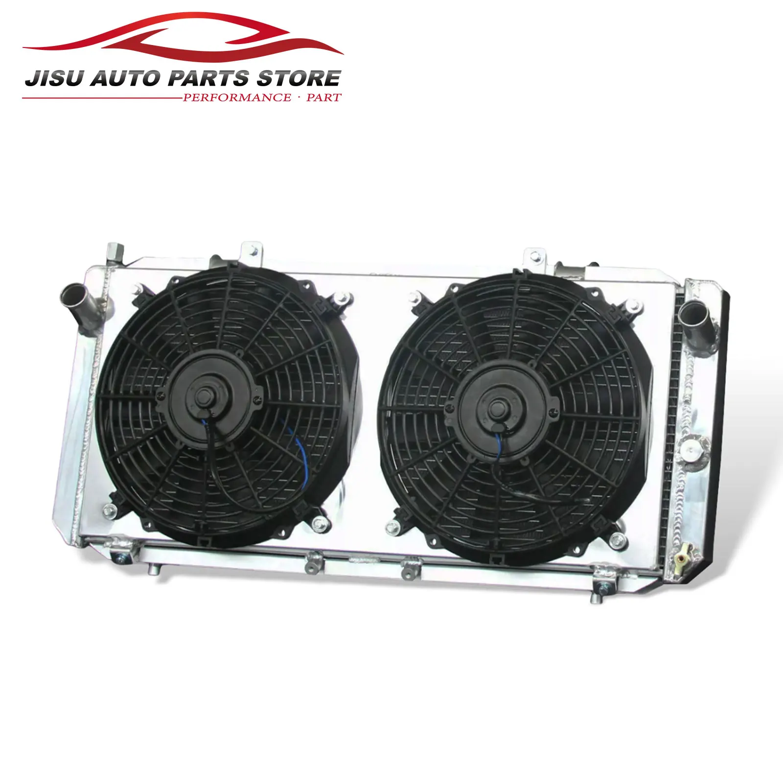 2 Row Aluminum Radiator+Fan Shroud For Toyota MR2 Turbo Coupe 2-Door 1991-1995 L4 MT