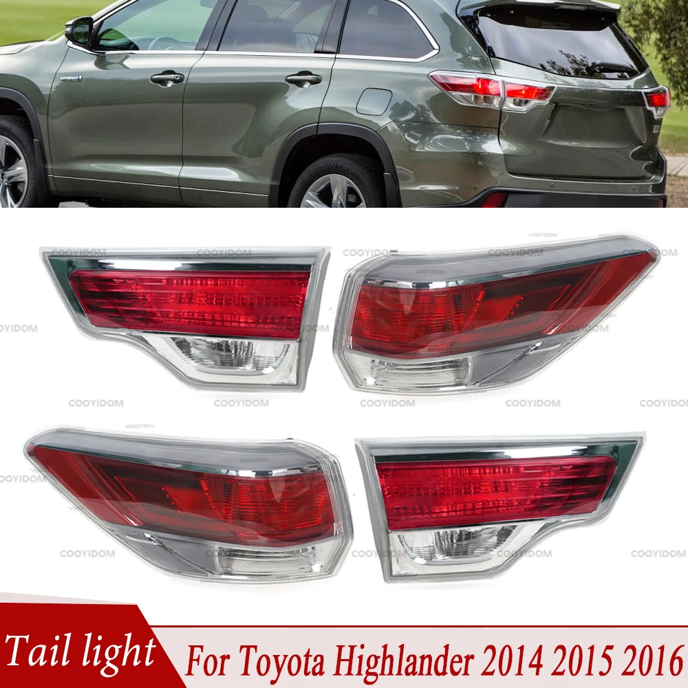 Rear Bumper Outside Or InsideTail Light Stop Brake Lamps For Car Fit For Toyota Highlander 2014 2015 2016 Car Rear Signal Lamp