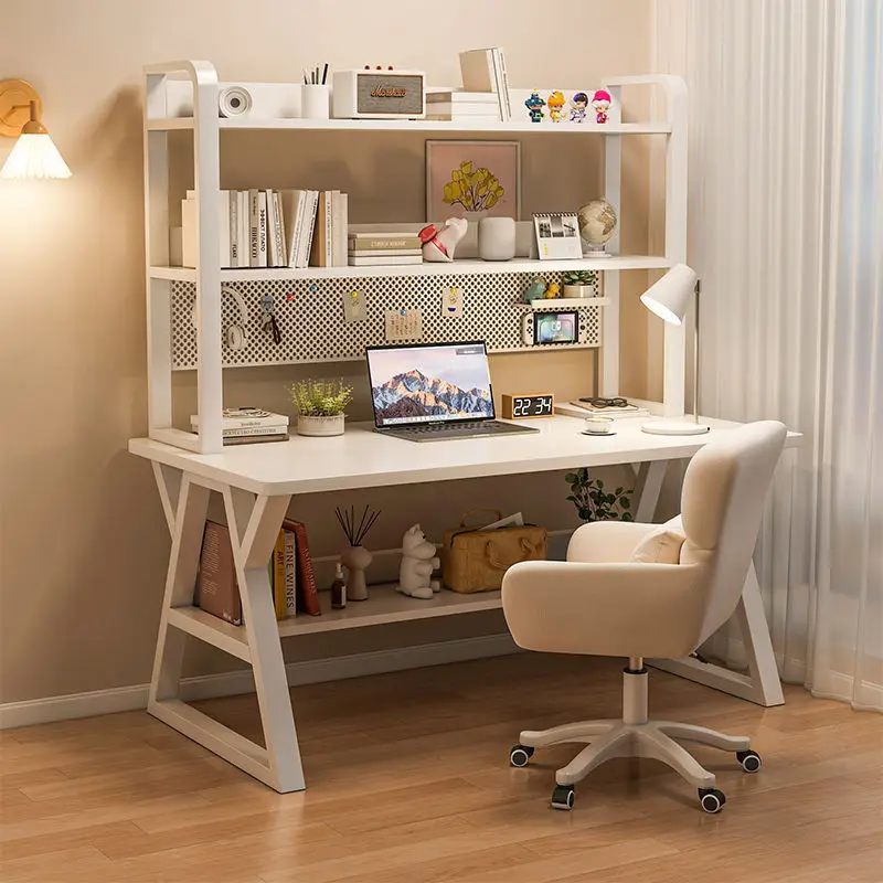 

Computer small apartment bedroom bookshelf integrated student home desktop desk modern