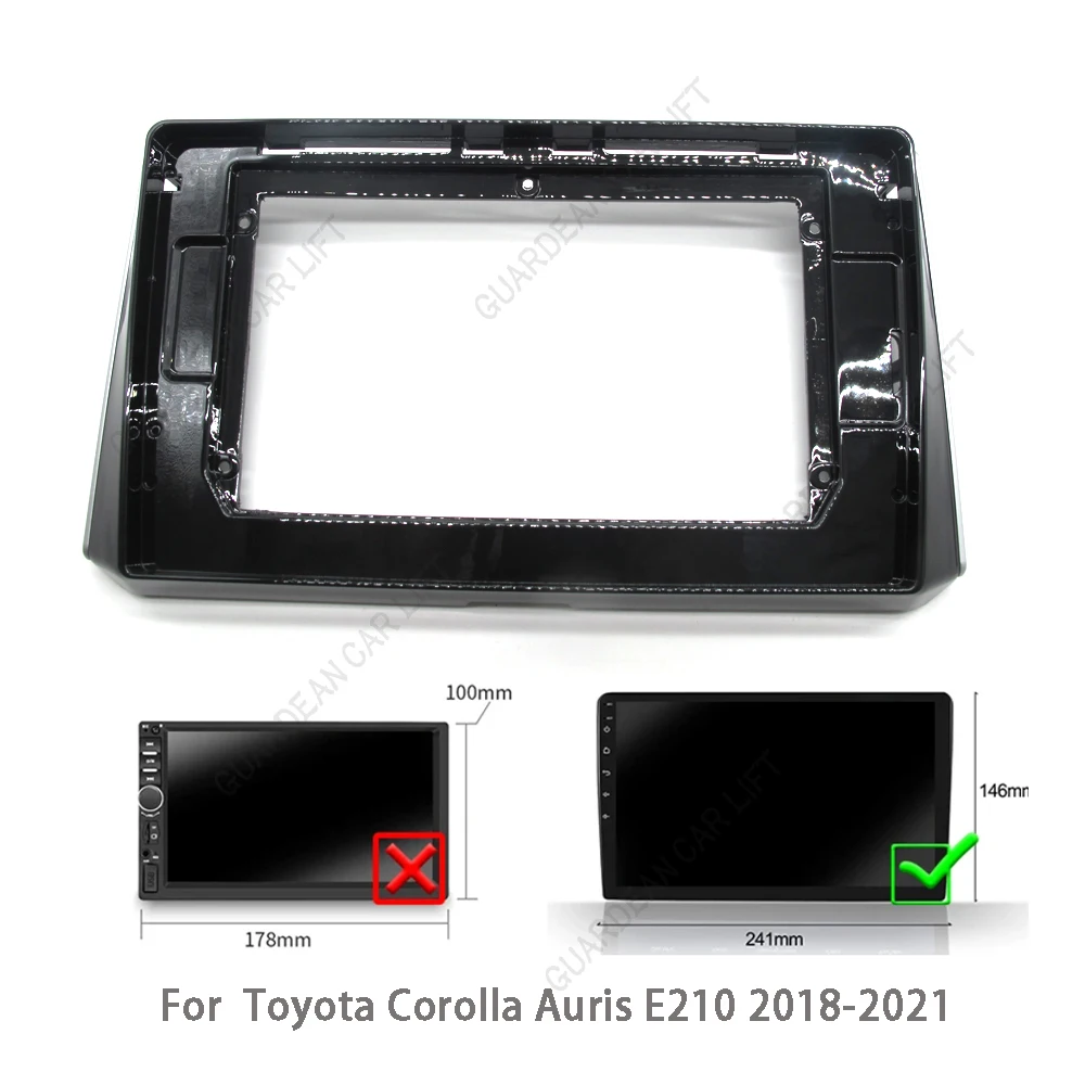 10.1Inch Car Radio Fascias For Toyota Corolla 12 Cross 2019-2022 Android Stereo Frame Player 2 Din Head Unit Panel Dash Trim