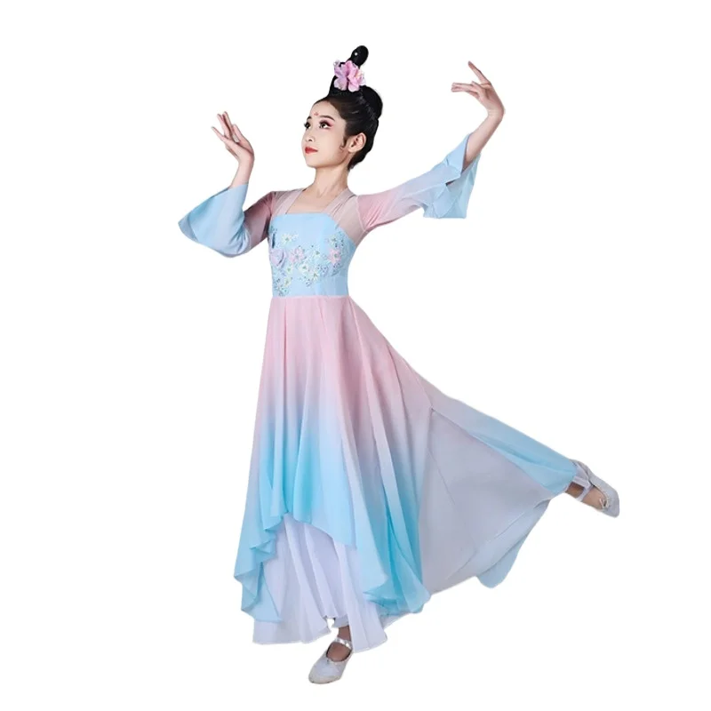 

Children's classical dance costumes Girls' dance costumes Children's Chinese style hairpin flower lead stage performancecostumes
