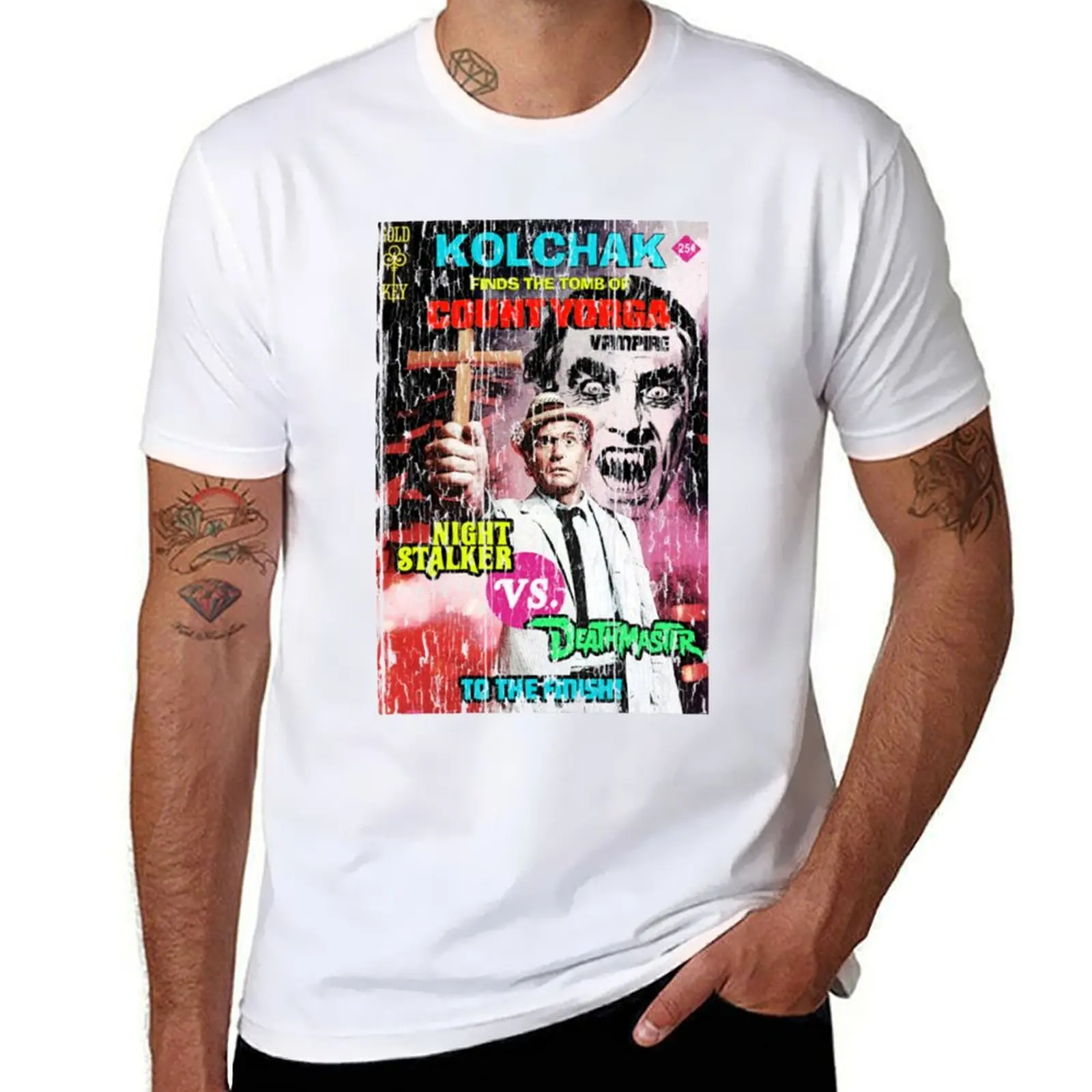 

Kolchak T-ShirtKolchak meets Count Yorga, distressed T-Shirt Dry Fit Athletic Short Sleeve Shirt