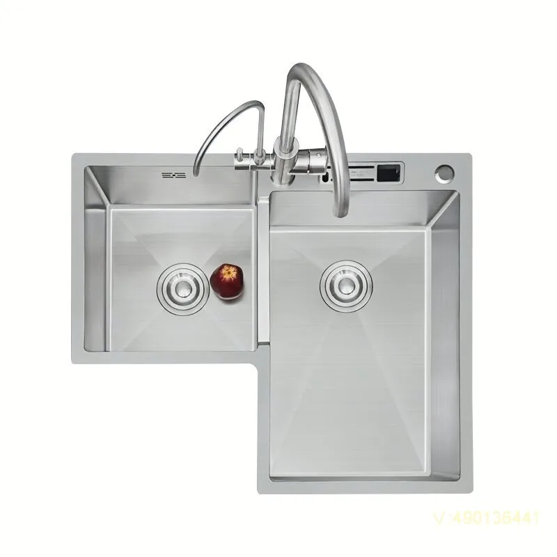 SUS304 stainless steel handmade basin special-shaped under-counter kitchen vegetable basin sink