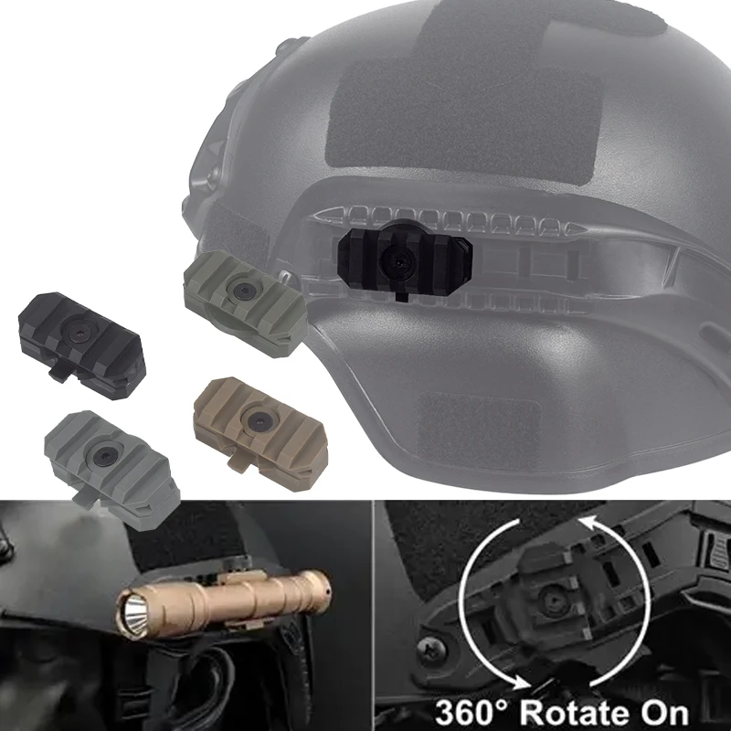 

2 шт., прочный адаптер для тактического шлема ARC, вращается на 360 градусов, прямая направляющая для быстрого оборудования Picatinny 19 мм