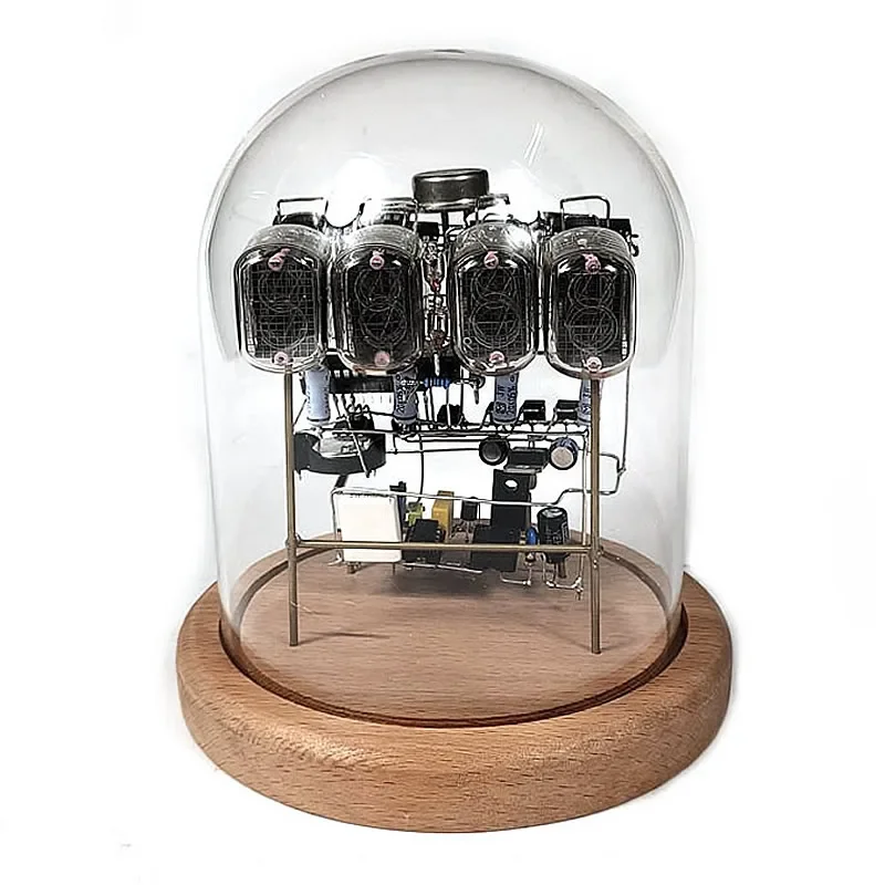 Tube Clocks Kit with Transparent Glass Cover Creative Retro Digital Table