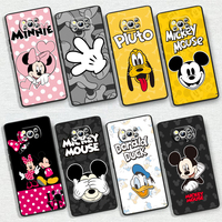 Disney Fashion Mickey Mouse For Xiaomi Poco X6 X5 X4 X3 F4 F3 NFC M6 M5 M4 GT S Pro 4G 5G C65 Black Soft Phone Case