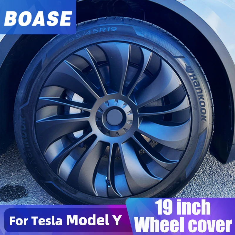 For Tesla Model Y 2021 2022 4PCS Hub Cap Original Car Replacement Wheel Cap 19-Inch Automobile Hubcap Full Cover Accessories