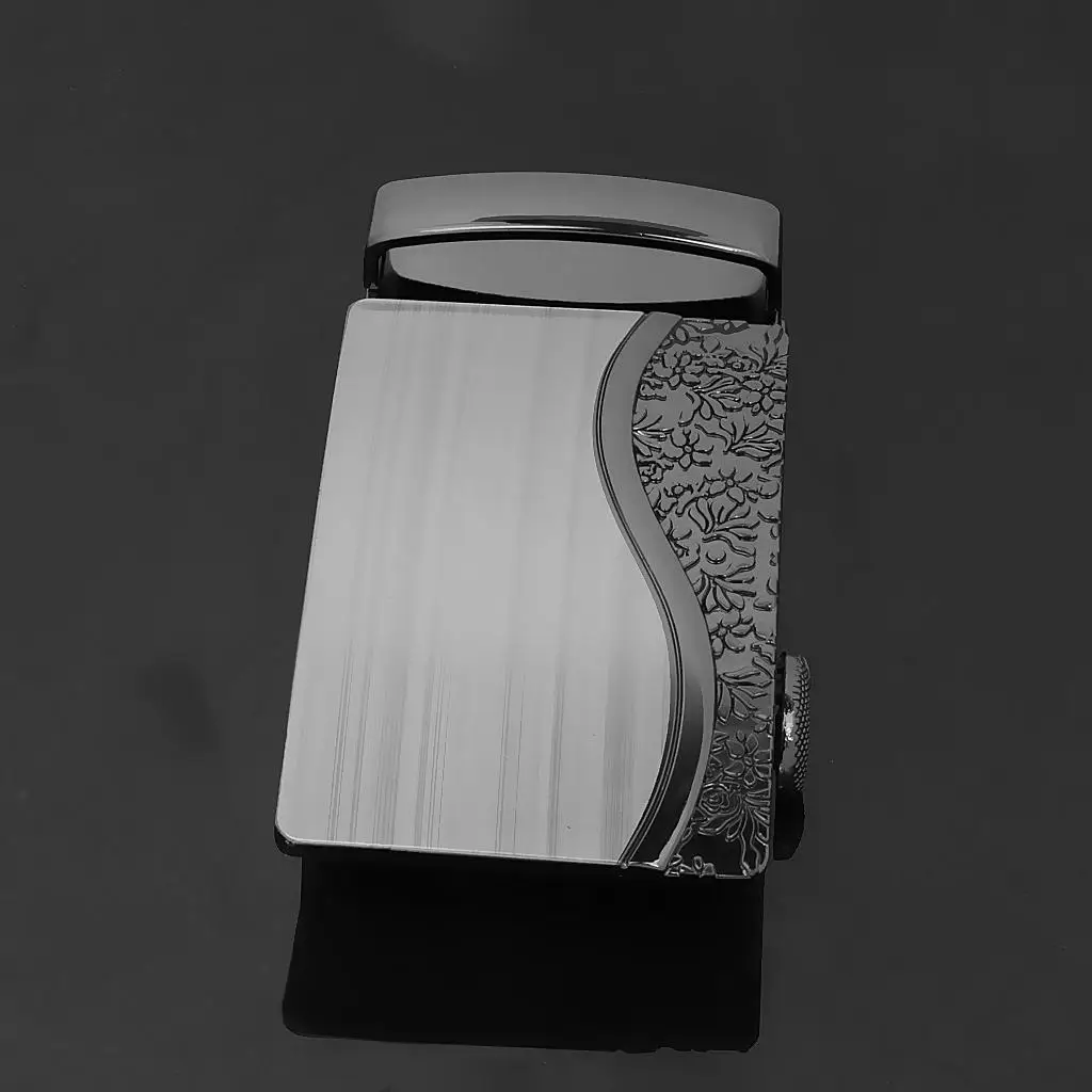 Durable Men's Belt Buckle Alloy Fashion Accessory Replacement Automatic Ratchet for Business Casual Leather or Jeans