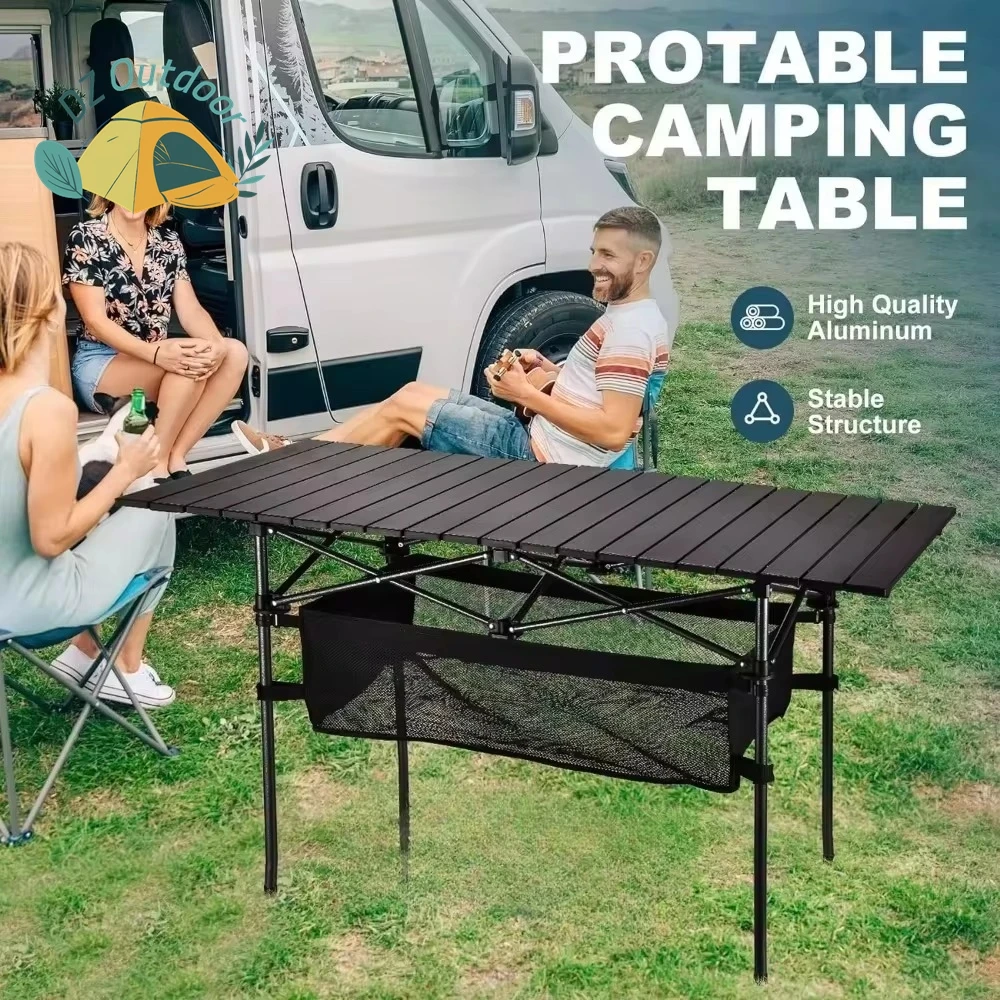 

DZ Outdoor Folding Tables Portable Picnic Camping Table ourist Folding Nature Hike Roll Barbecue Easy To Install Outdoor Tables