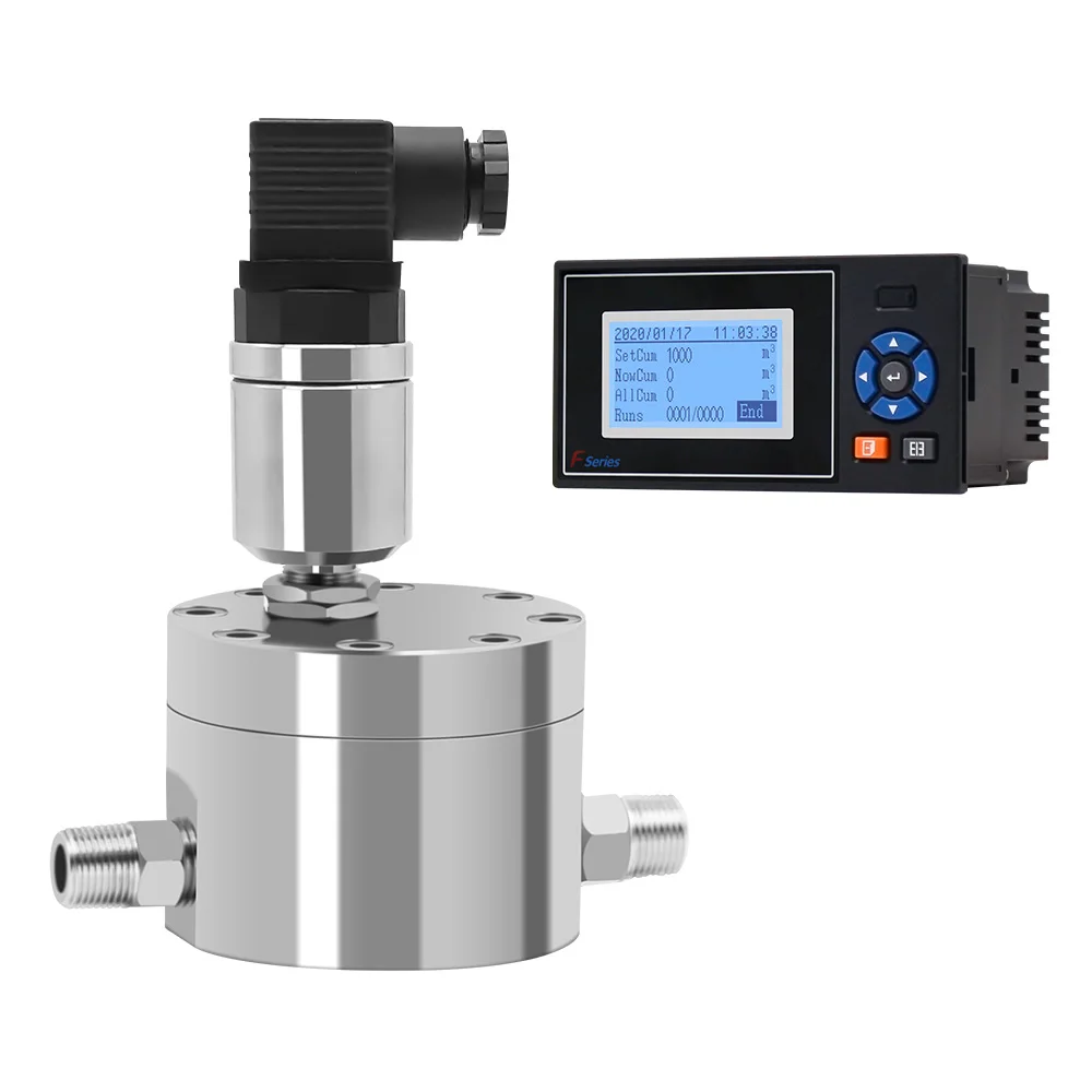 Explosion-proof Liquid Flow Meter Water Sensor Rotor Gear Flowmeter Thread Refrigerant Stainless Steel Pulse 4-20mA Output 2mm