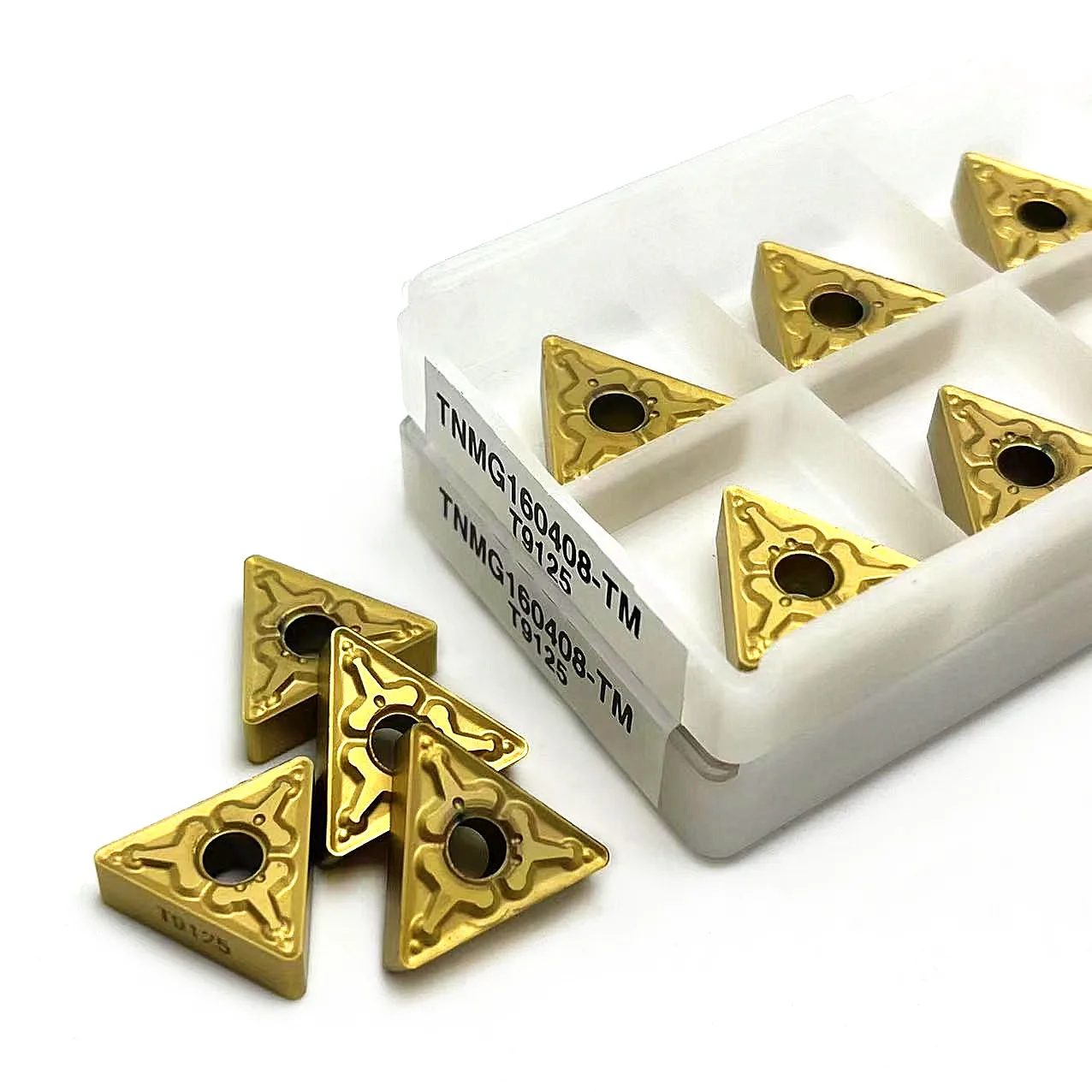 Original 10PCS TNMG160404 TNMG160408 TM T9125 Lathe Cutter External Turning Tool Carbide Insert Machining Steel Parts TNMG160408