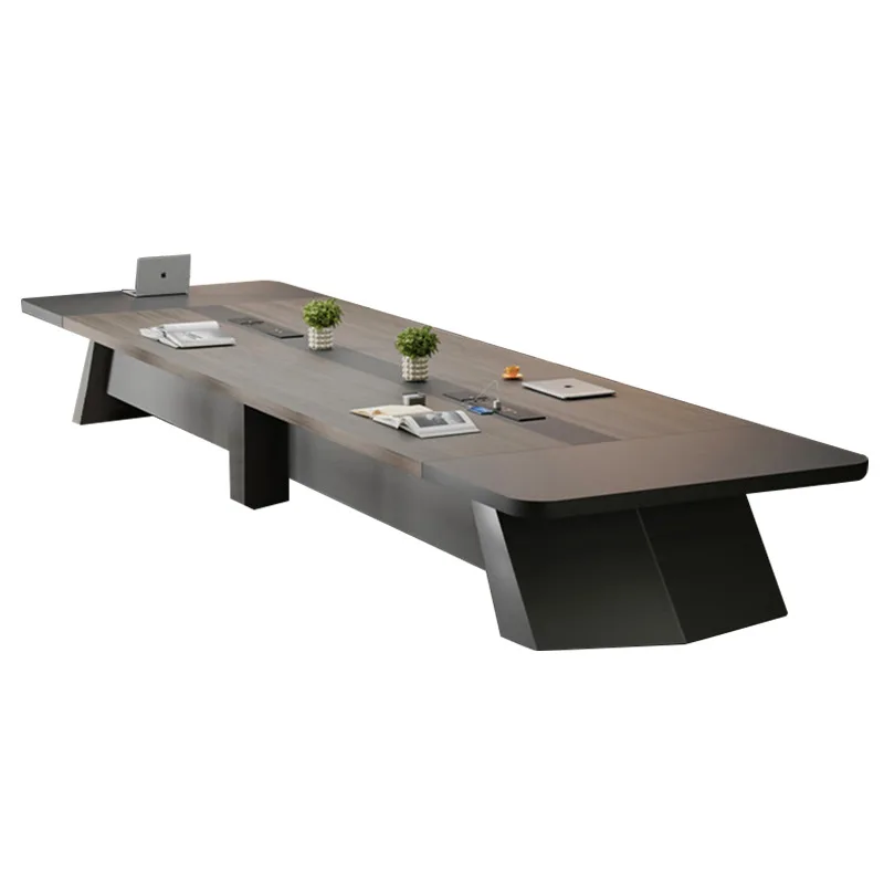 Conference Table And Chair Combination Simple Conference Room Desk Long Table Rounded Corner Large Staff Training