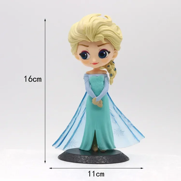 [ตลก] Disney Princess ผมยาวแช่แข็ง Elsa Anna Cinderella Action Figure รูปปั้นคอลเลกชันของเล่นเด็กของขวัญวันเกิด