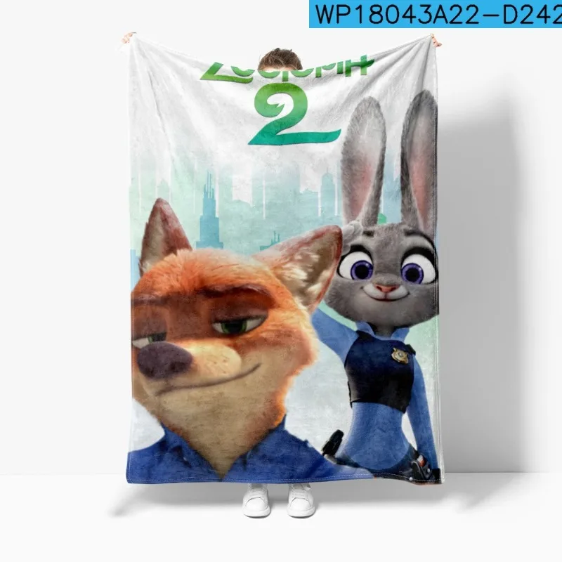 بطانية جديدة من الرسوم المتحركة والرسوم المتحركة الأكثر مبيعًا ثلاثية الأبعاد لفيلم Zootopia2، بطانية قيلولة، طباعة من الفلانيل للدفء #3
