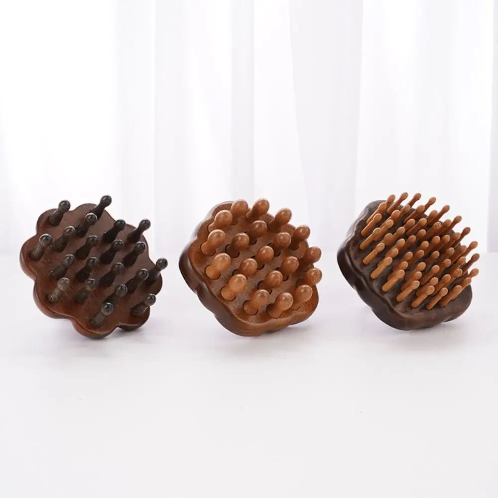 

Alleviate Stress Wooden Scalp Massager Improve Sleep Comfortable Wooden Scalp Massager Comb Wooden Tooth Hair Comb