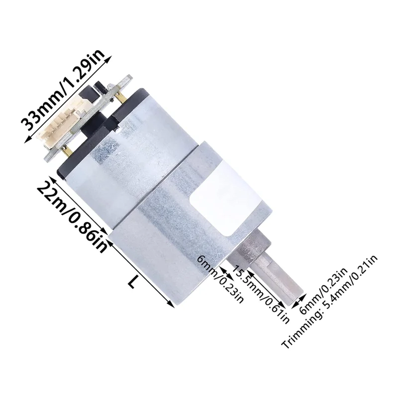 【Space-Saving】Motor With Encoder DC 12V Electric Micro DC Geared Motor Supporting Forward Reverse Movement