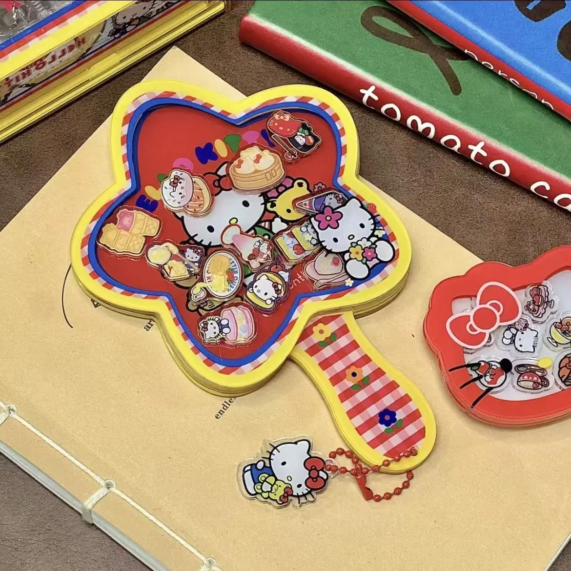 

Модное ретро Sanrio Hello Kitty Shaker, зеркало с мультяшной пятиконечной звездой, акриловое портативное туалетное зеркало, милый подарок для девочки