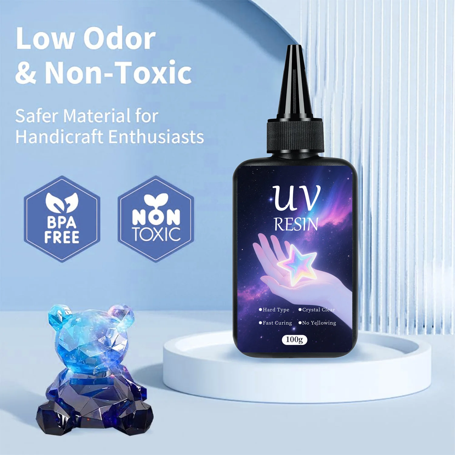 مجموعة راتينج الأشعة فوق البنفسجية مع أدوات الصب - فائقة الوضوح، صلبة، رائحة منخفضة، معالجة سريعة للإيبوكسي بالأشعة فوق البنفسجية للمبتدئين في صنع المجوهرات #3