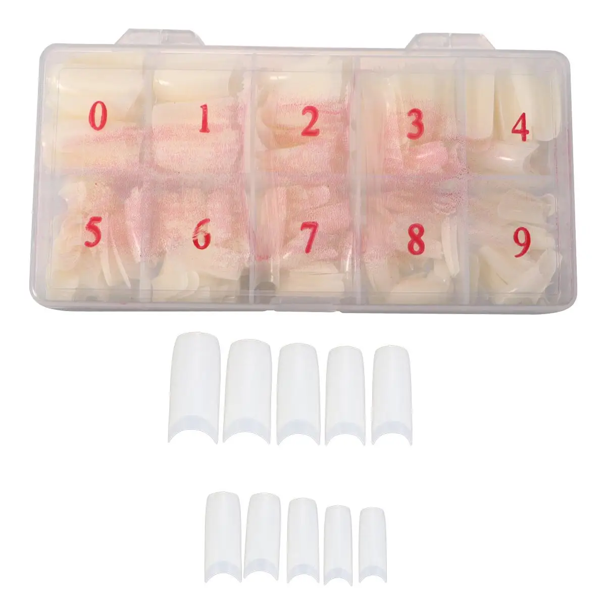 

Artificial Nails Plain Color Simple Shape DIY Fake Nail Stickers for Party Christmas Birthday Holiday Easy to Apply Unique