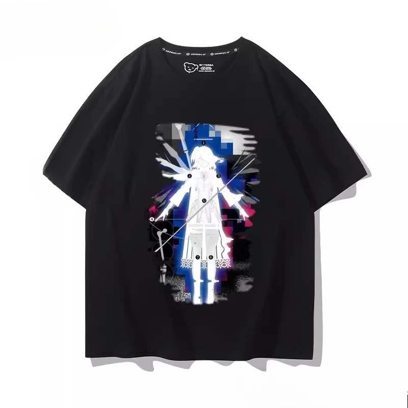 Anime Arknights Graphic T Shirts Kpop Fashion Men Women Popular T-shirt 100% Cotton Oversized T Shirts Streetwear