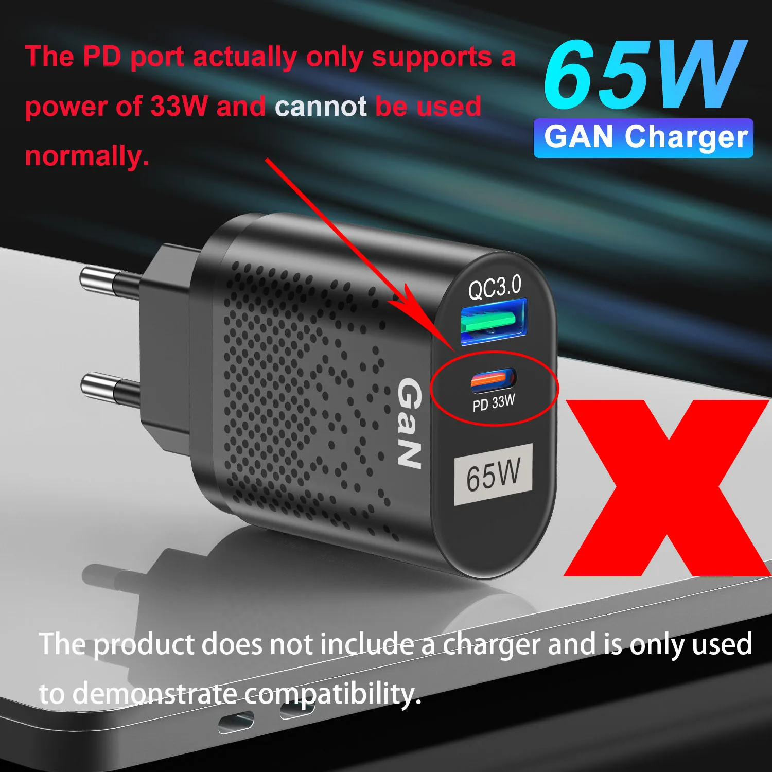 65W PD Typ-C-Kabel für Wii-Controller, Ladeadapter, USB-C-LED-Konverterkabel für Nintendo Wii-Konsole, Stromkabel – Detail 2