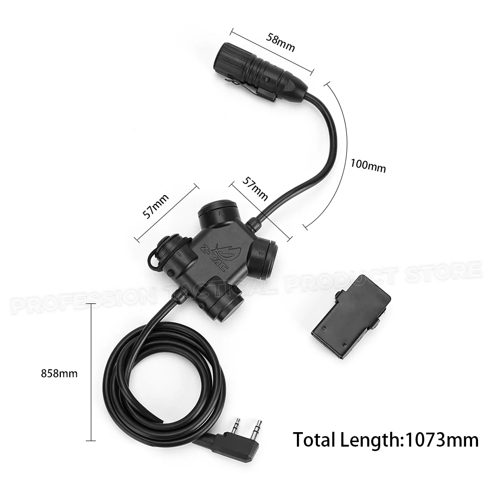 Nuova versione ZTAC Tactical PTT Civil Headset COMTA Headphone Accessory Outdoor Hunting PTT Fit Baofeng UV5R Kenwood Plug