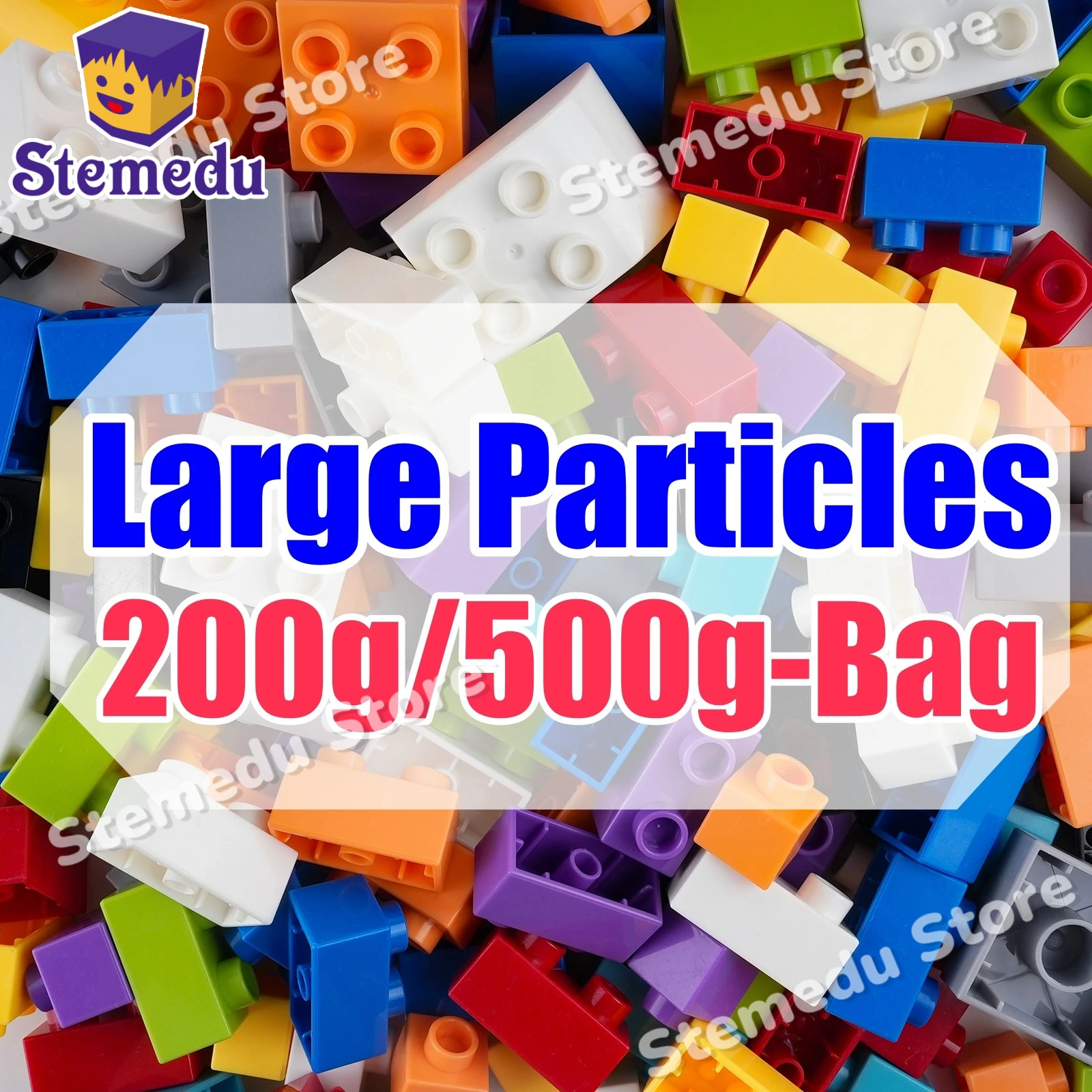 250g/500g Bulk Big Building Blocks DIY Random Color Assembly Parts Set Educational Gift incompatible with Classic Bricks