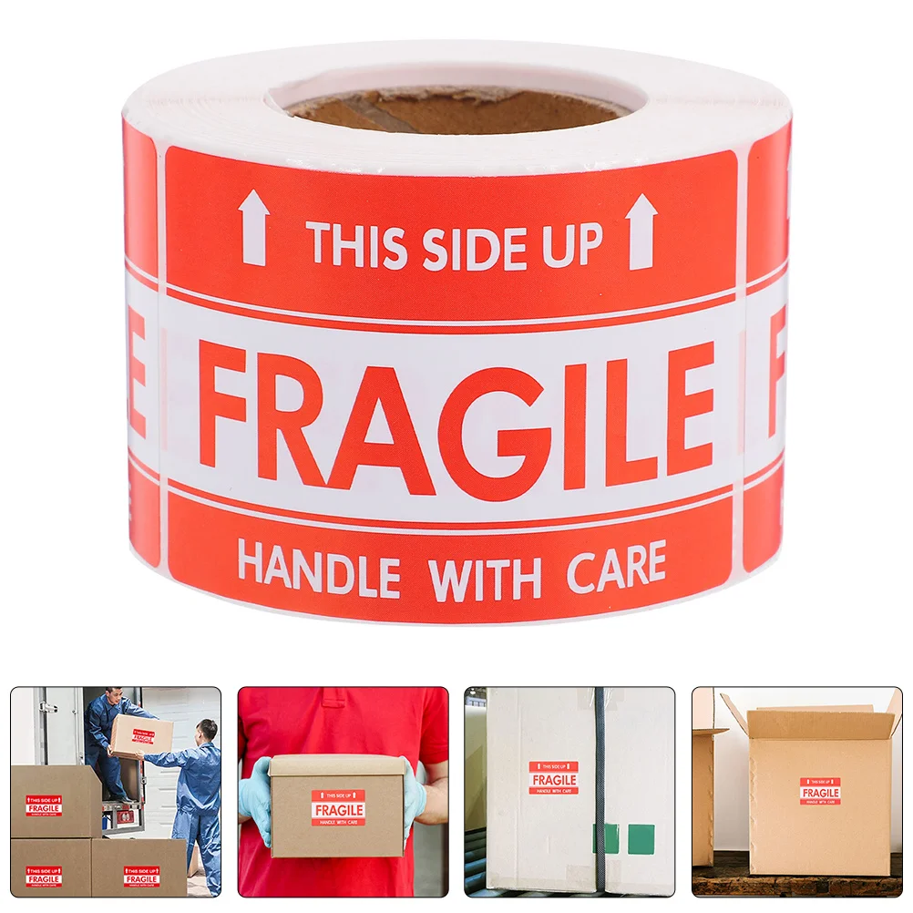 

Fragile Sticker 500 Labels Roll High Adhesive Clear Warning Easy to Apply for Shipping Moving Storage Shipping Fragile Tape