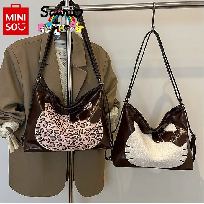 

Miniso HelloKitty New Women's Shoulder Bag Fashion High Quality Women's Shoulder Bag Cartoon Large Capacity Girls' Crossbody Bag