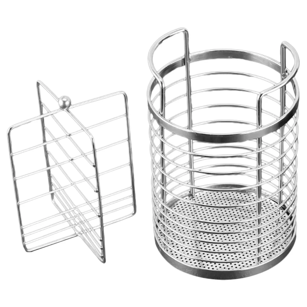 

Stainless Steel Chopstick Cutlery Utensil Organizer Kitchen Storage Desktop Spoon Container Drain Holder For Tableware