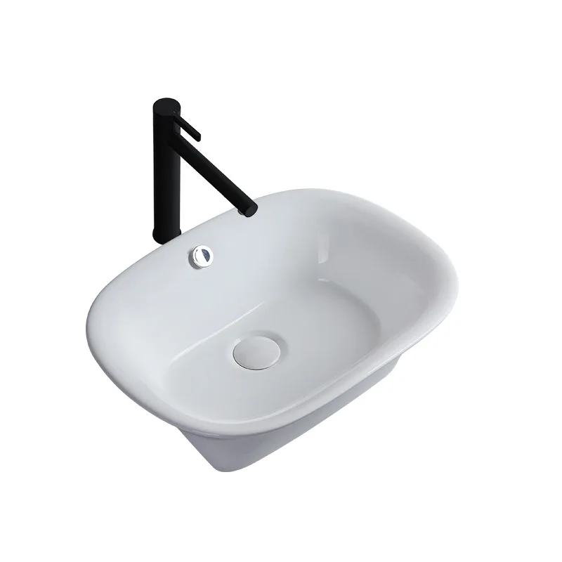 

Размер Овальная полувстроенная раковина на платформе Умывальник для ванной комнаты Умывальник Полуподвесной