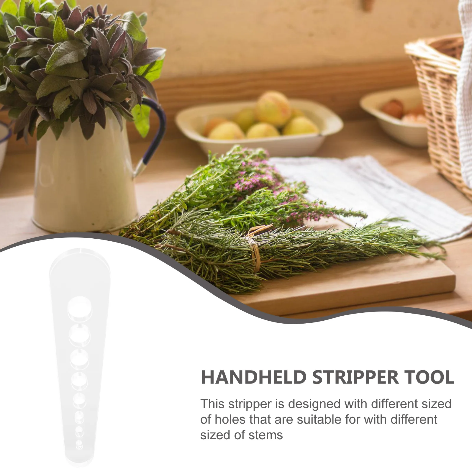 

Acrylic Herb Stripper Tool Different Holes Cutting Stem Leaf Peeler Kitchen Supply Vegetable Stripper Multi Functional