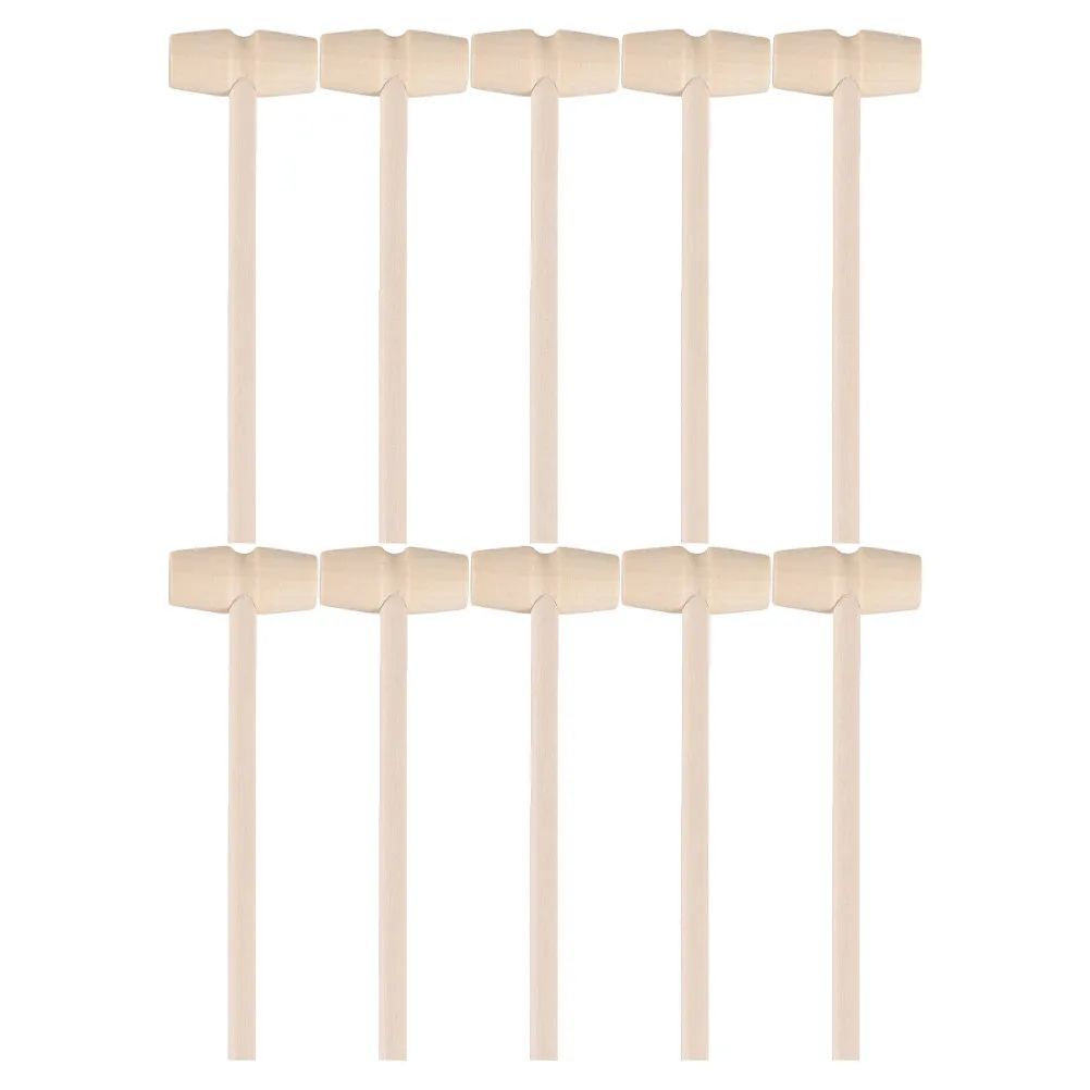 20 Stück Holzkrabben-Hämmer für Kinder, robustes, leichtes Design, sicheres Spielen, Hammer, lustiges Aktivitätswerkzeug, Mini-Hämmer-Set für Kinder