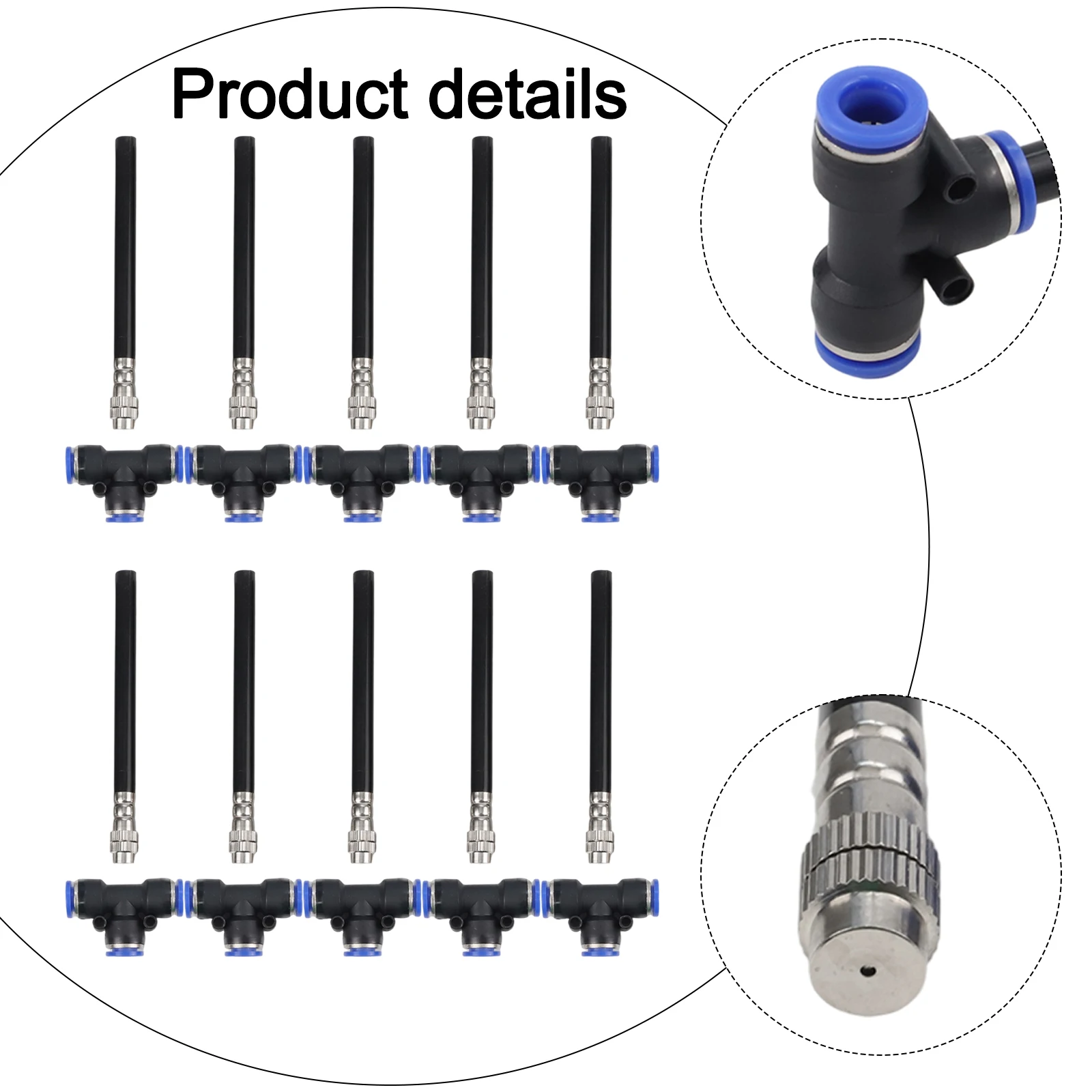 Adjustable Water Flow Curved Sprinkler Heads Water Hose Sprayer Nozzle Water Saving Design Brass Misting Nozzle