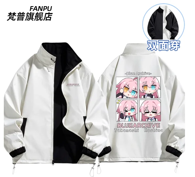 Japanese Anime Blue Archive Takanashi Hoshino Hooded Hoodie Cosplay Autumn Winter Men Women Coat Loose Jacket Tops Gifts FP