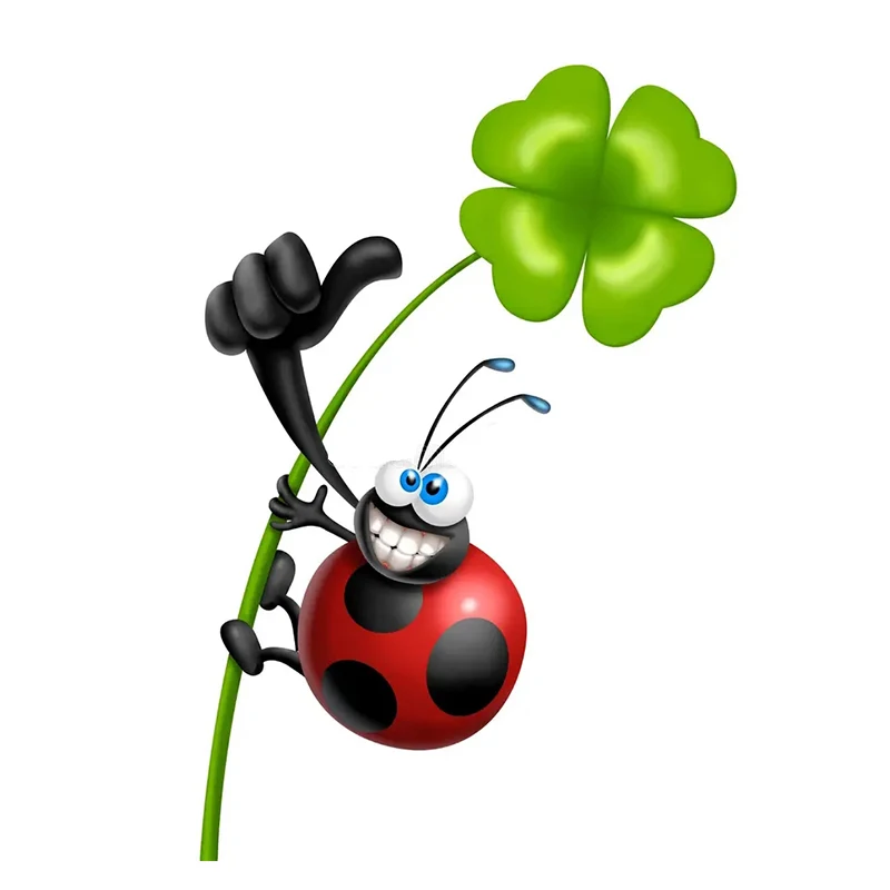 T332# Cute Ladybug Cartoon Sticker Children\'s Bedroom Refrigerator Home Decoration Decals