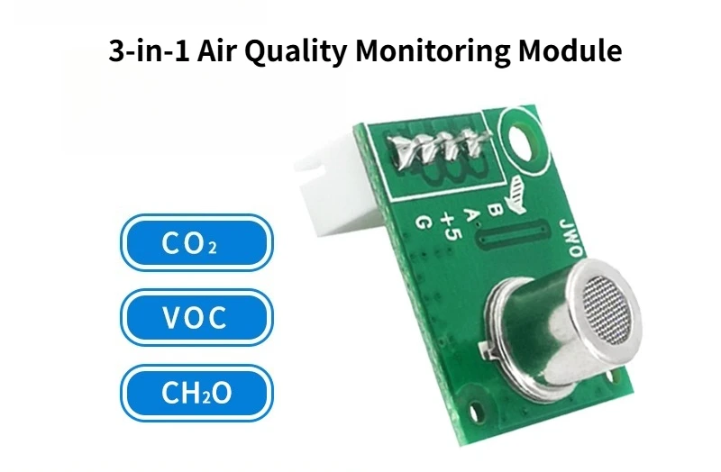 

3-в-1 Датчик газа VOC/CO2/CH2O Модуль контроля качества воздуха (модель: JW01)