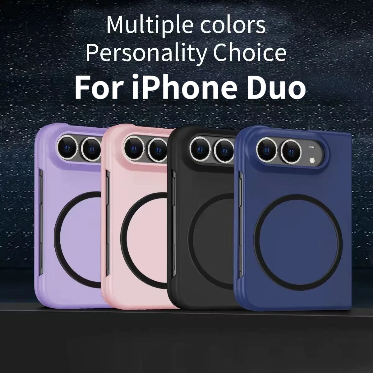 Luxury Sensitive Skin Magnetic For Magsafe Phone Case Super Folding Phone Case Protective Case For iPhone Duo