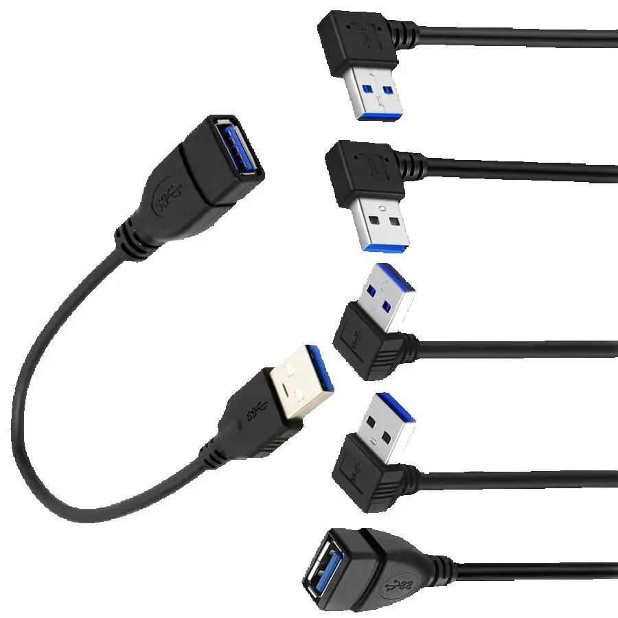 

1Pcs for USB 3.0 Angle 90 Degree Extension Cable Male To Female Adapter Cord Date Transmission With Cable Right Left Up Down