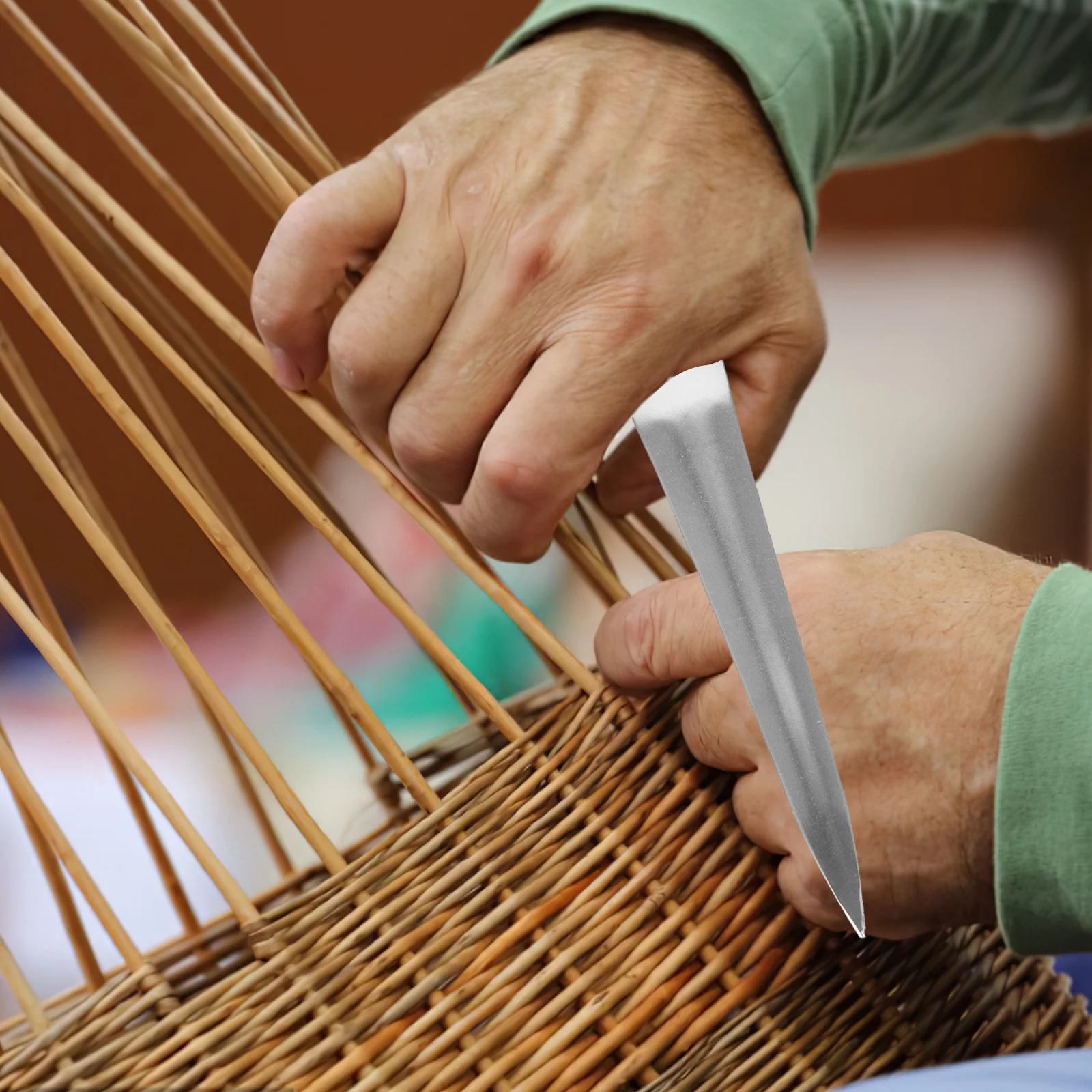 

Stainless Steel Prying Tool For Wicker Basket Repair Rattan Furniture Fixing Webbing Pry Bar Durable Smooth No Burrs