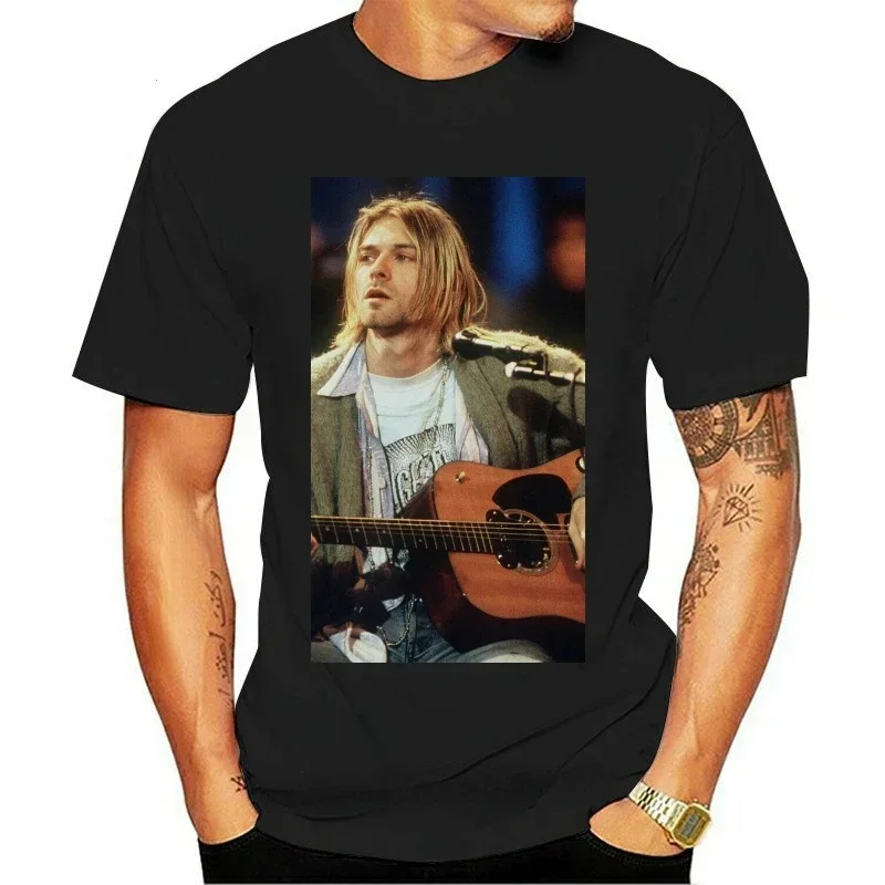 Vintage Rock and Roll Kurt Donald Cobain T Shirt Women Men Harajuku Hip-hop Graphic Tshirts Unisex Fashion Streetwear Ropa Mujer