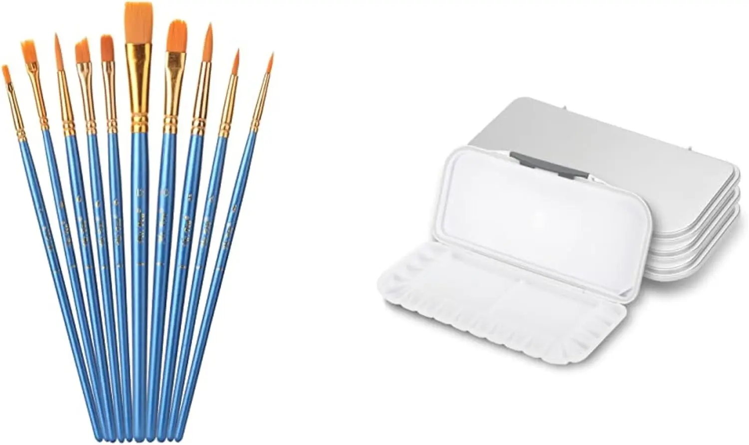 - Airtight Watercolor Palette with Lid and Paint Brushes